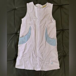 The Beaufort Bonnet Company Pink and Blue Striped Casual Dress